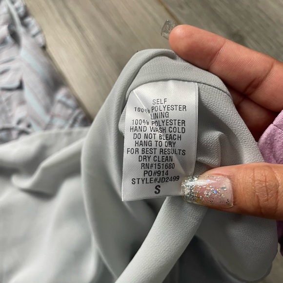 Storia Ruched Ruffle Pastel‎ Stripe Dress Small - Picture 5 of 6